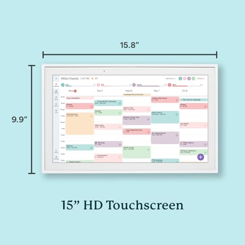 15-inch Wall Planner Digital Calendar with Touchscreen and Chore Chart L77940