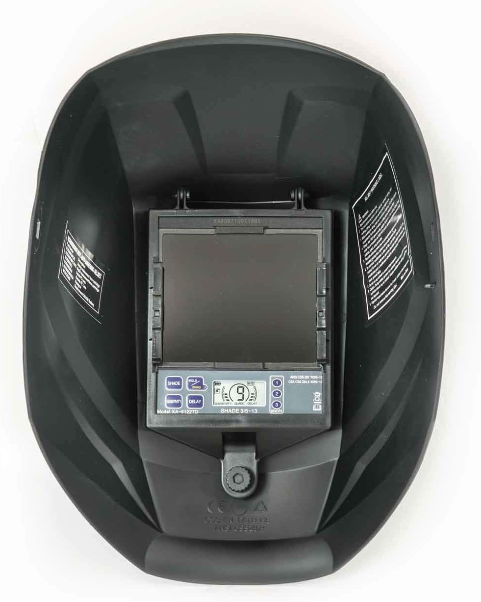 Auto Darkening Welding Helmet Shade 9-13, Black Y93737