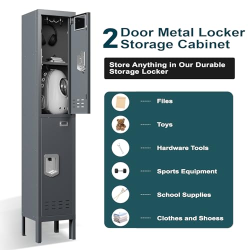 Metal Cabinet with Lockable Door for Office, Gym, School, Home A290