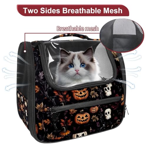 Halloween Pet Carrier Airline Approved for Small Medium Dogs Cats S688252