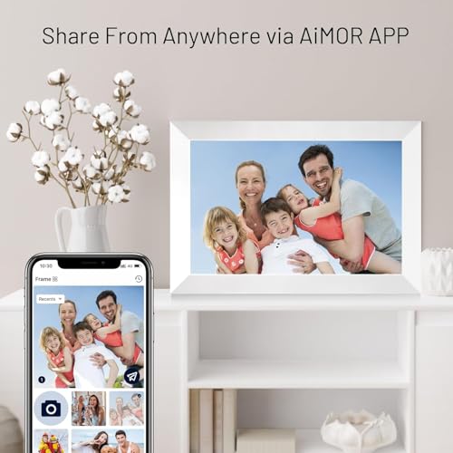 WiFi Digital Photo Frame 10.1 Inch IPS HD Touch Screen with 32GB Storage O9566