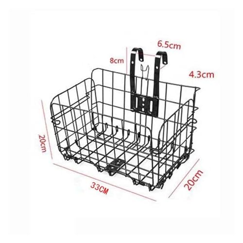 Foldable Metal Bike Basket for Front Rear Storage Q245861