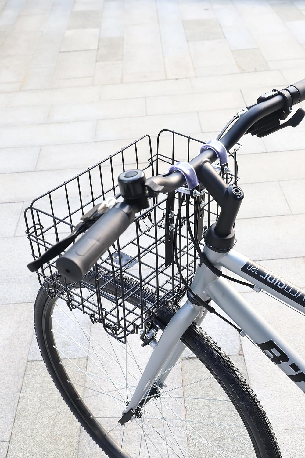 Folding Front Bicycle Basket Steel Black E946