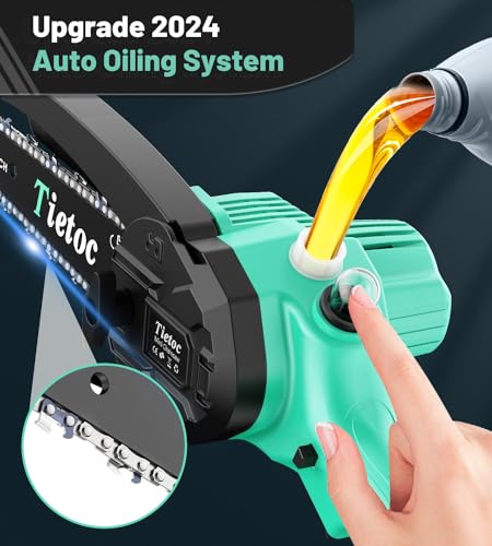 6 Inch Mini Electric Chainsaw Cordless Battery Powered, Hand Held Saw for Wood Trimming V216130