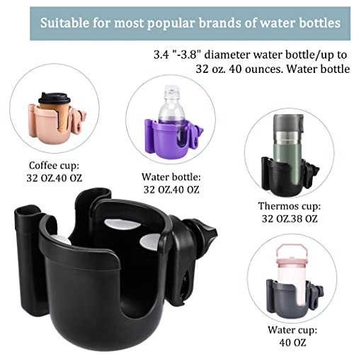 Stroller Cup Holder with Phone Holder, 2-in-1 for Bike and Wheelchair Q6552