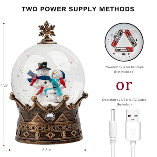 Nutcracker Snow Globe Lantern with Music and Timer Z50315