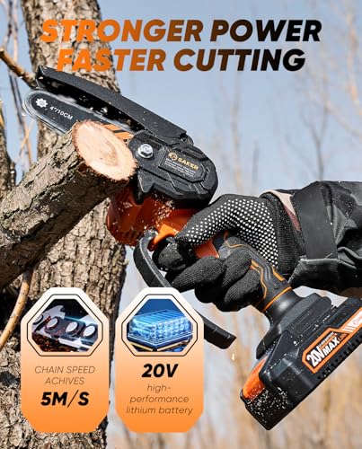 Mini Chainsaw Cordless, Handheld Pruning Saw for Tree Branches C763319