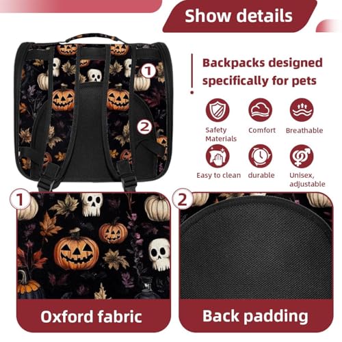 Halloween Pet Carrier Airline Approved for Small Medium Dogs Cats S688252