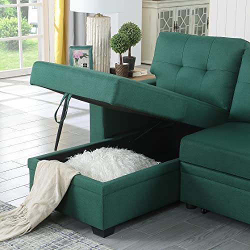 4-in-1 Convertible L Shaped Couch with Pull Out Bed and Storage Z983