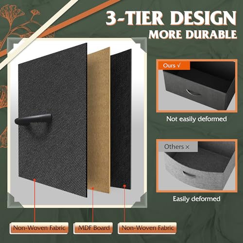 9-Drawer Fabric Storage Tower for Bedroom, Closet, Tall Chest Organizer with Steel Frame R839993