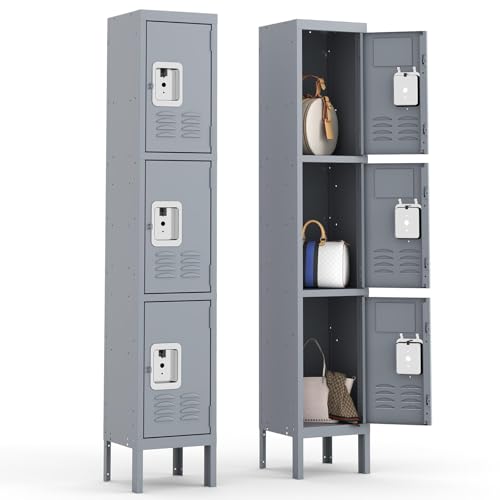Steel Lockers for Employees, Lockable Storage Cabinet with Assembly X270