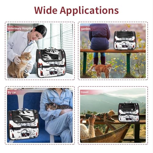 Halloween Cat Backpack Carrier, Breathable Bubble Pet Backpack R5452