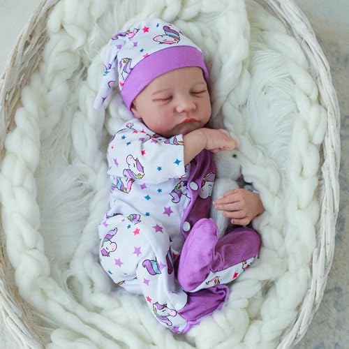 18 Inch Realistic Reborn Baby Doll with Vinyl Body and Accessories Q173