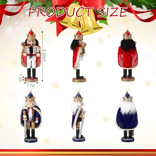 Christmas Nutcracker Ornaments Wooden Hanging Decorations 5 Inch H421