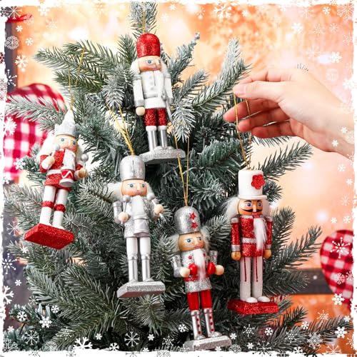 Christmas Nutcracker Ornaments Wooden Hanging Decorations 5 Inch H421
