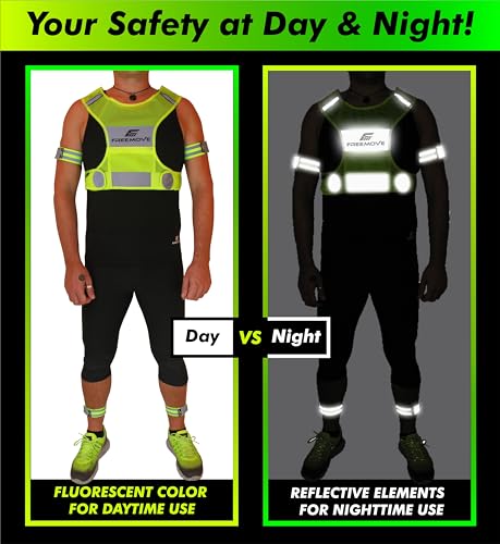 Reflective Vest for Running, Walking, Cycling with Bands and Bag H320359