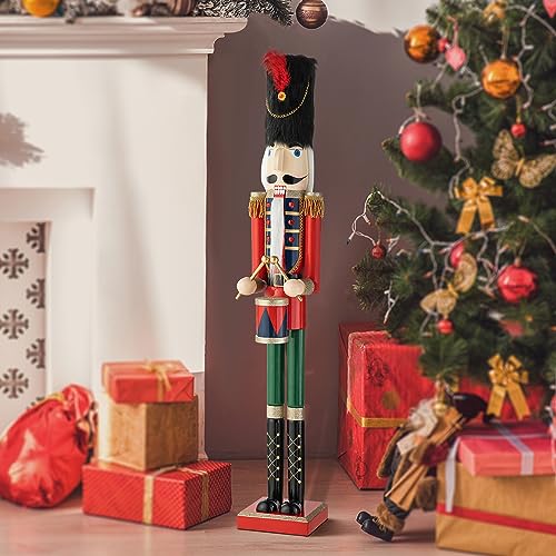 Wooden Nutcracker Decoration 42 Inch Christmas Indoor Outdoor C418758