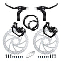 RUJOI Bike Disc Brake Kit, Aluminum Front and Rear Caliper, Full Aluminum Alloy Bicycle Brake Lever, 160mm Rotor, Mechanic Tool-Free Pad Adjuster for Road Bike, Mountain Bike