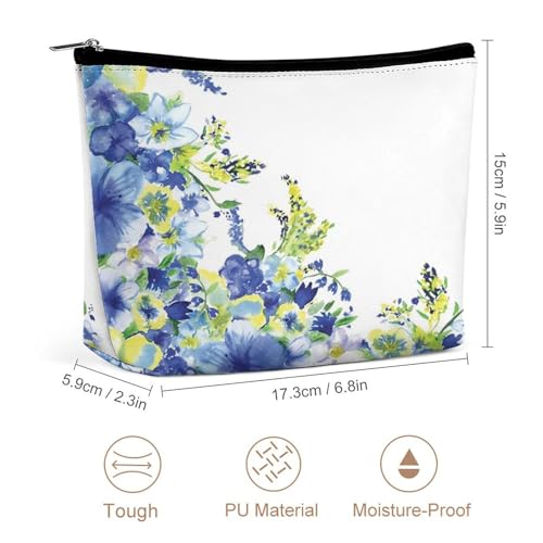 Cosmetic Bags for Women PU Leather Makeup Pouch with Zipper I458283
