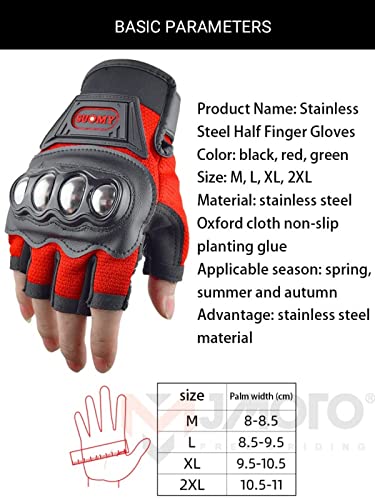 Men Half Finger Motorcycle Gloves Touchscreen Hard Knuckle V7578