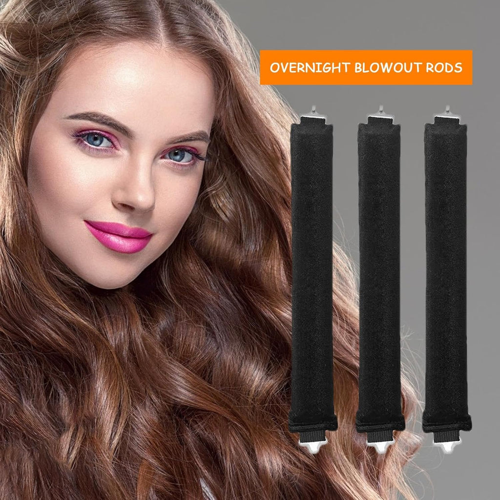 Velvet Heatless Curling Rods with Hook for Overnight Curls Q819834