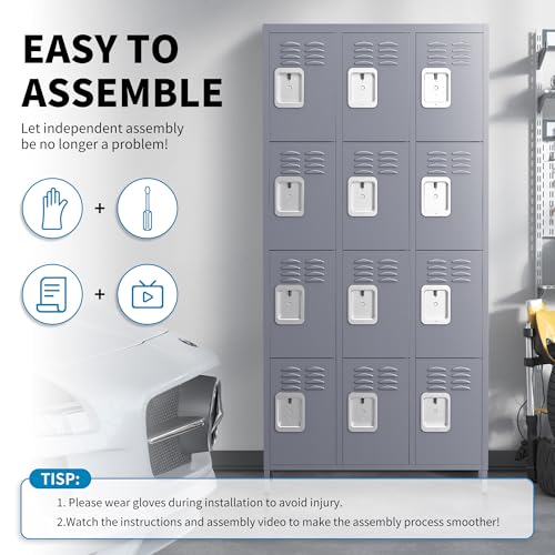 Metal Lockers with Shelves 72" H for Employees C448234