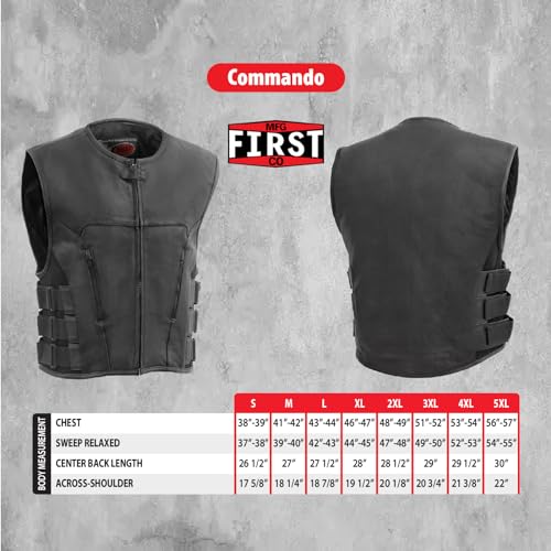 Men's Motorcycle Biker Riding Leather Vest L7625