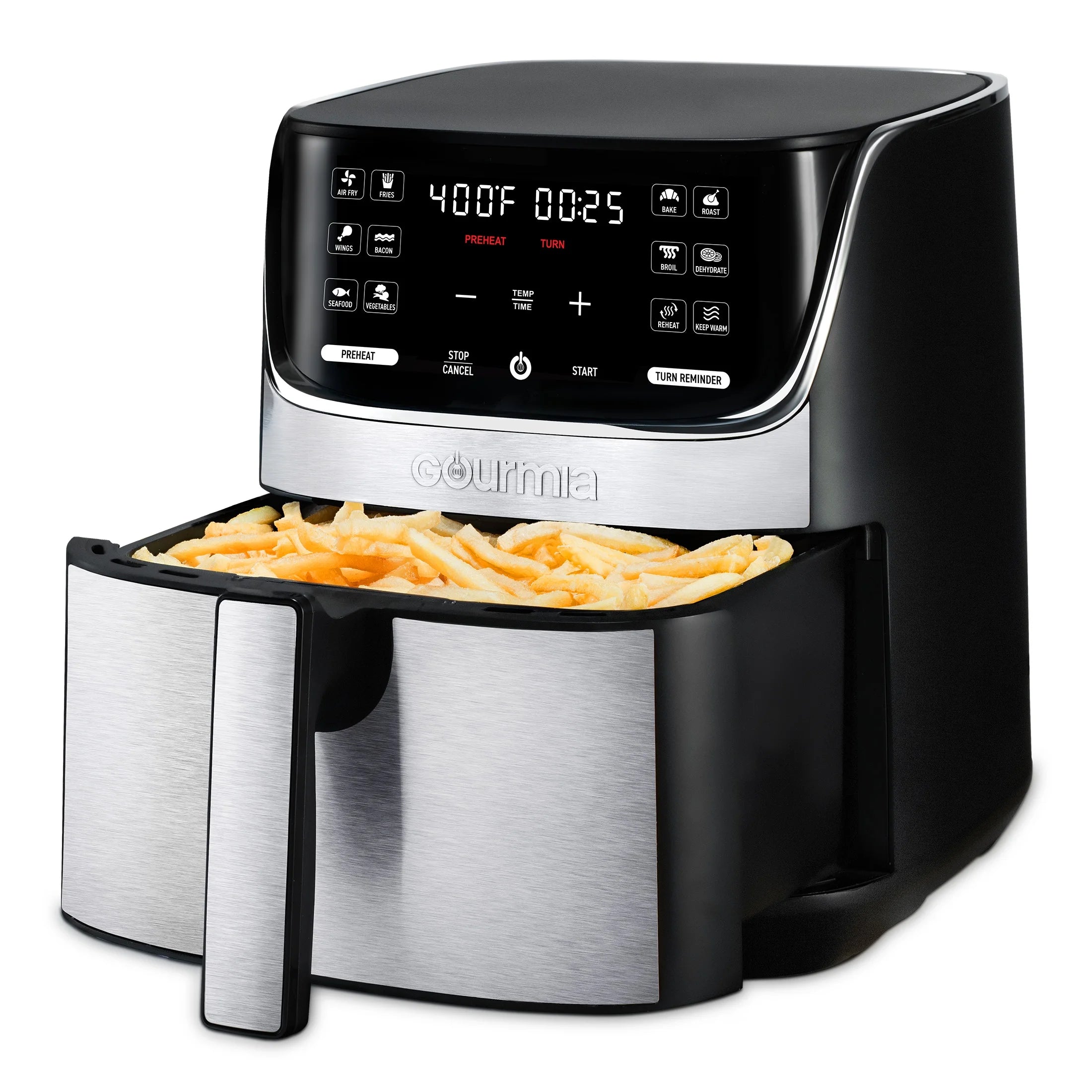 7 QT Digital Air Fryer with 12 One Touch Presets L424