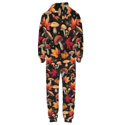 Adult Onesie Hooded One-Piece Pajama Zipper Jumpsuit for Men and Women I930