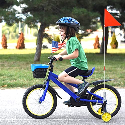 Bike Trailer Safety Flag, 6 Foot Fiberglass Pole, Tear-Resistant Polyester R636