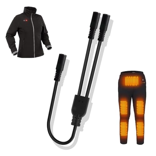 Smarkey Motorcycle Heated Jacket Adapter Cable，Snowmobiles Heated Gear Battery Connector Cable for Heated Apparel, Heated Garments, Heated Vest