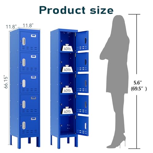 Metal Cabinet with Lockable Door for Office, Gym, School, Home A290