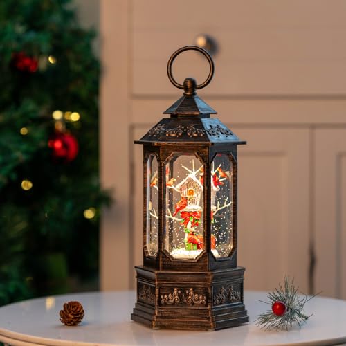 Nutcracker Snow Globe Lantern with Music and Timer Z50315