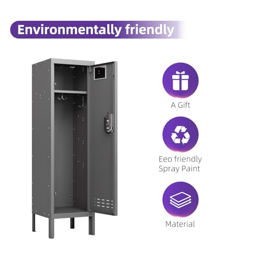 Metal Cabinet with Lockable Door for Office, Gym, School, Home A290