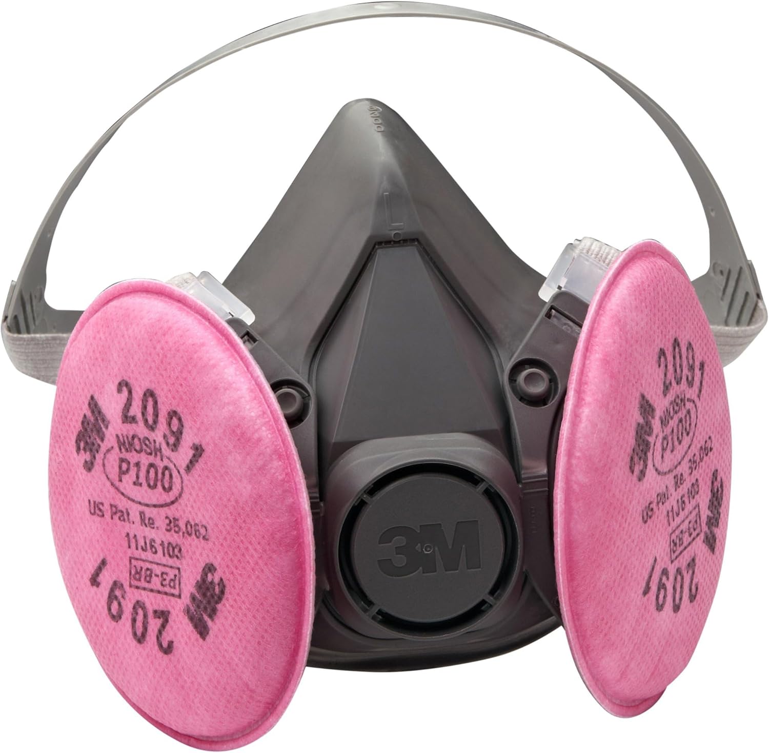 3M Half Facepiece Reusable Respirator Assembly 6391/07003(AAD), Large, P100 Respiratory Protection 051131070030