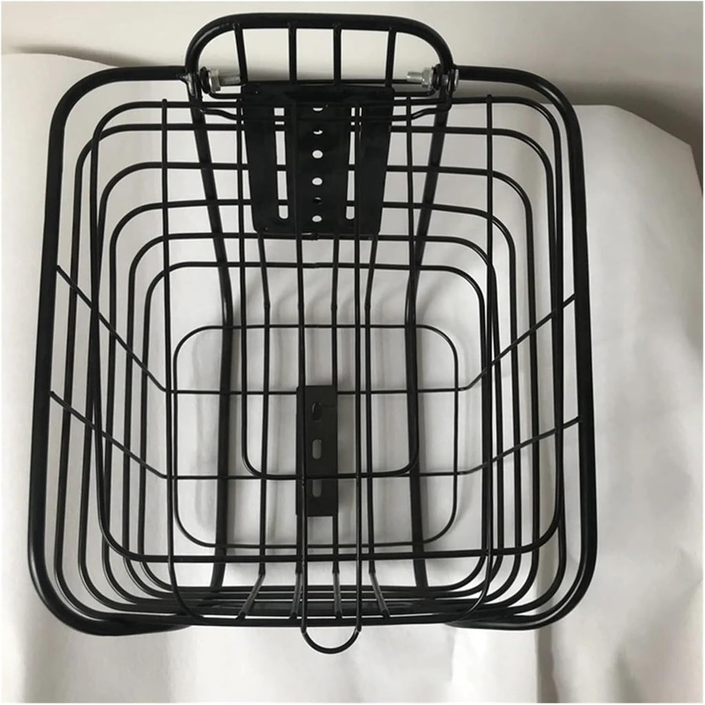 Large-Capacity Metal Bike Front Basket with Cover S122911