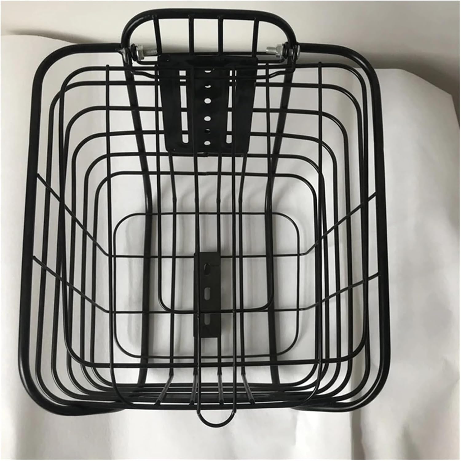 Large-Capacity Metal Bike Front Basket with Cover S122911