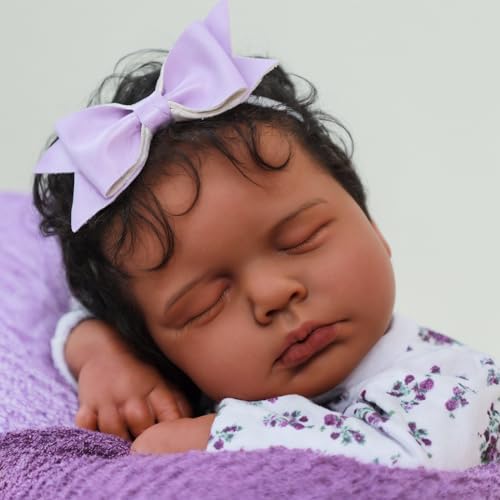 20 Inch Realistic Newborn Baby Dolls African American Gift for Kids Age 3 D188