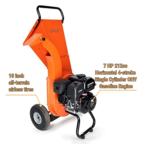 Wood Chipper Shredder Mulcher 7 HP 212cc Gas Powered 3 Inch Capacity E47717