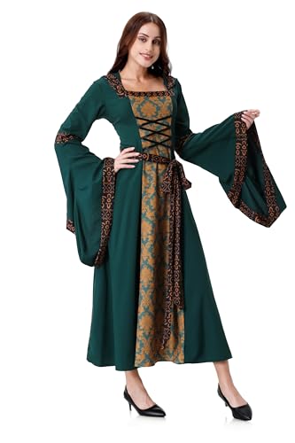 Medieval Tea Party Dress with Bubble Sleeves and Belt J695606