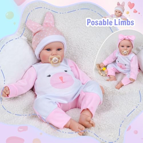 20 Inch Soft Vinyl Reborn Baby Doll with Accessories for Girls P18941