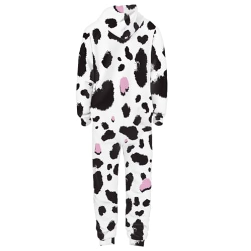 Adult Onesie Hooded One-Piece Pajama Zipper Jumpsuit for Men and Women I930