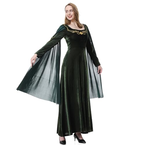 Medieval Tea Party Dress with Bubble Sleeves and Belt J695606