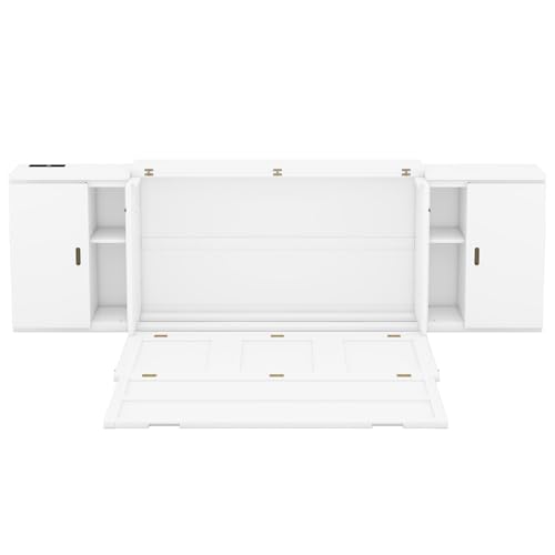 Wall Cabinet Bed with Storage and Bookcase Headboard F651615