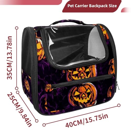 Halloween Pet Carrier Airline Approved for Small Medium Dogs Cats S688252