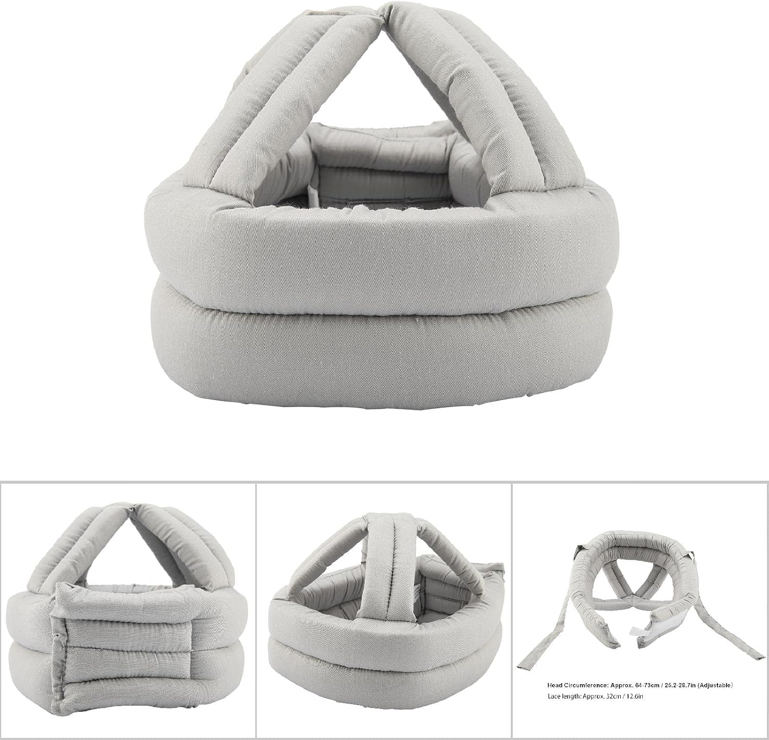 Elderly Head Bump Cap Anti Shock Protective Hat Gray E7230