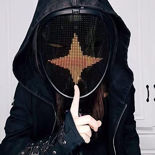 Programmable LED Face Mask for Halloween Costume B597941