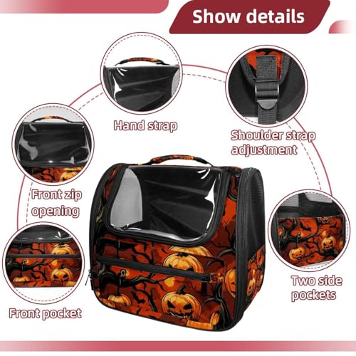 Halloween Pet Carrier Airline Approved for Small Medium Dogs Cats S688252
