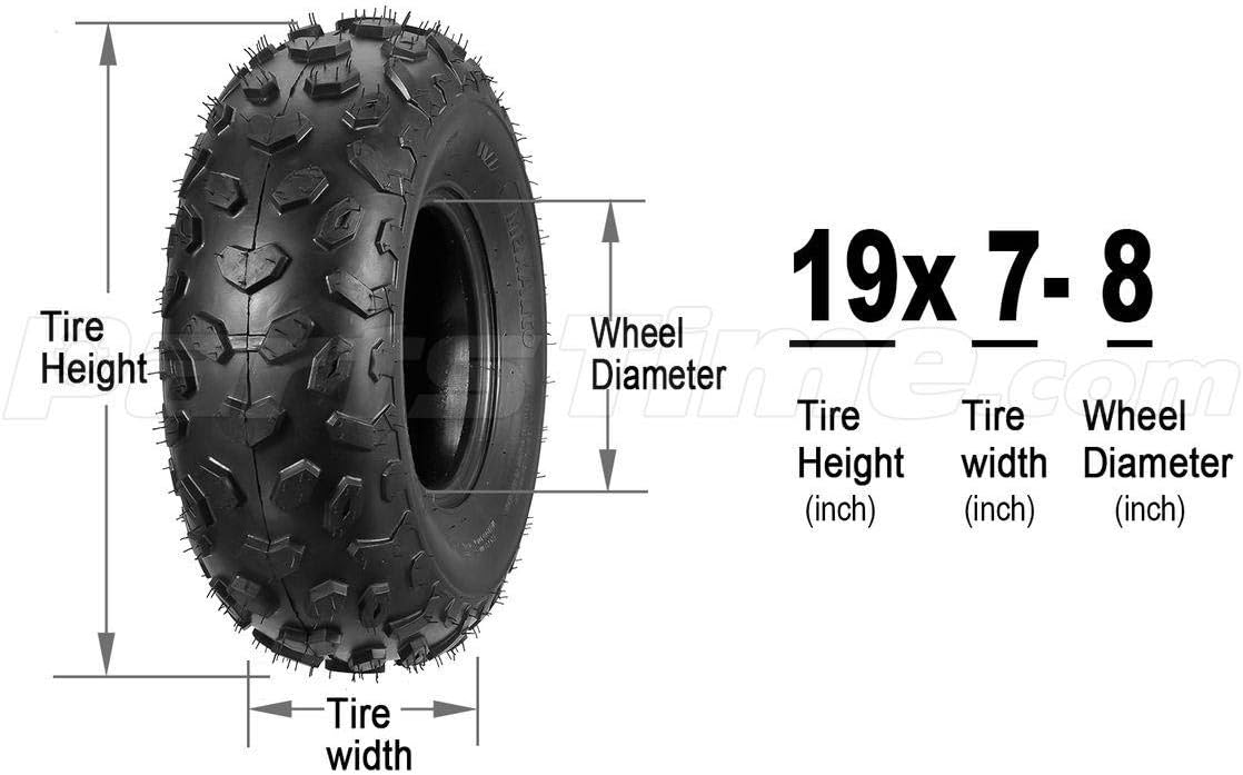 19x7-8 All Terrain ATV Tire 4PR UTV Sport Quad Tires (2Piece) K453554