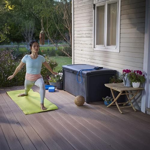 Outdoor Storage Deck Box for Patio, Backyard and Garden, 110 Gallon, Lockable, Waterproof P895